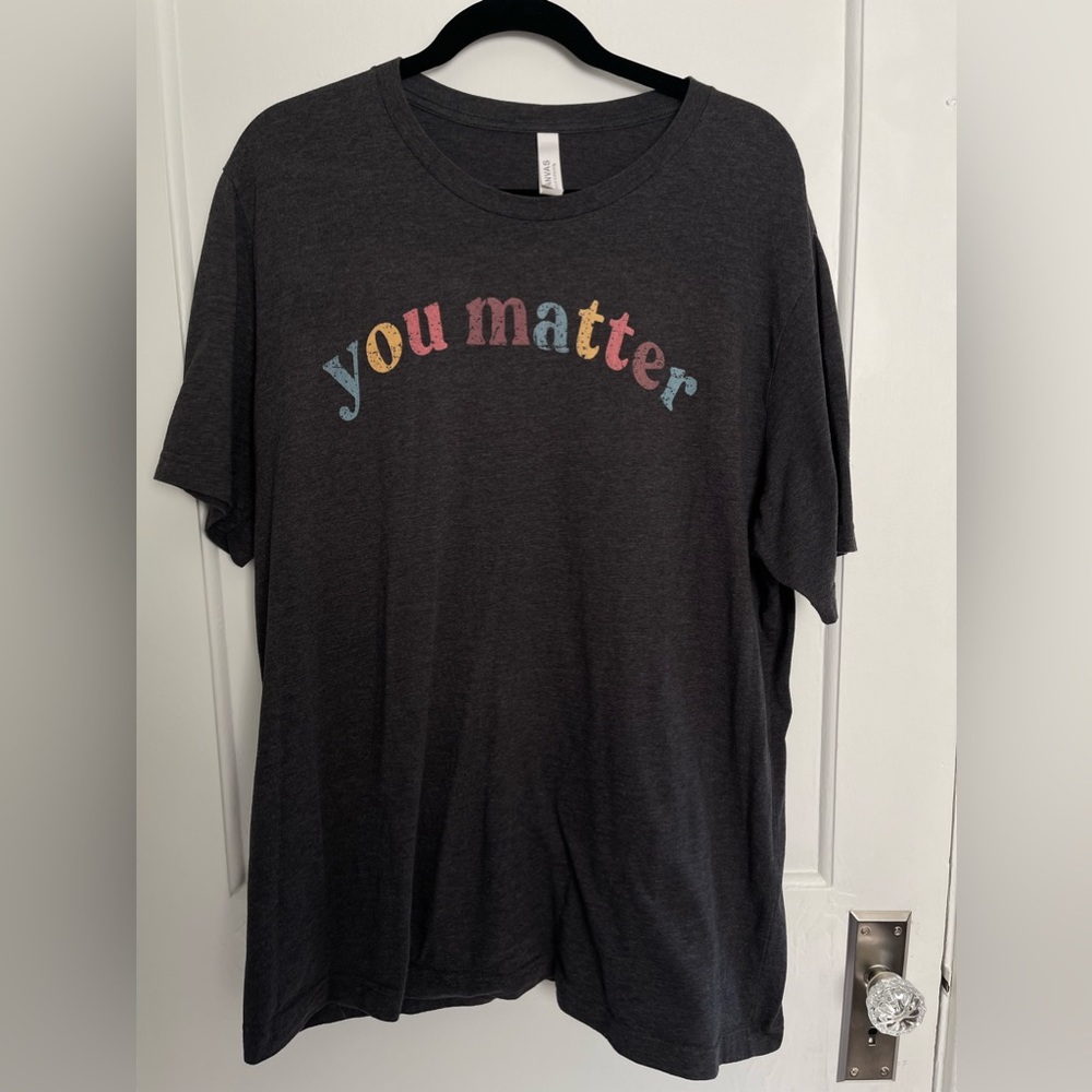 Heathered Gray You Matter tee
